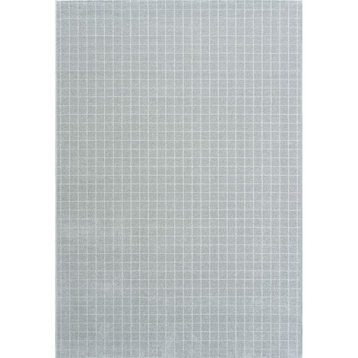 Luxurious Grey Grid Pattern Textured Trentino Rug (41056-2161) Size: 300 x 400cm- Rugs Direct