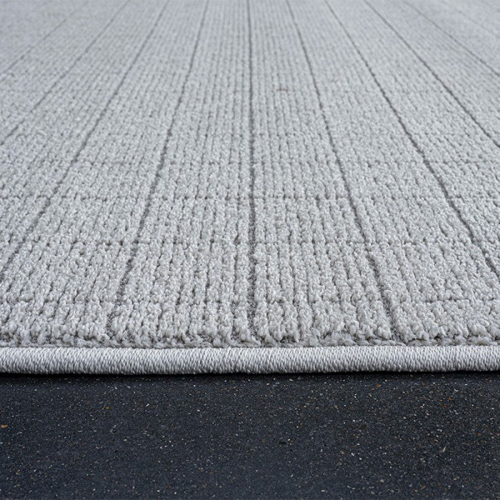 Luxurious Textured Grid Pattern Trentino Rug (41056-6121) Size: 240 x 340cm- Rugs Direct