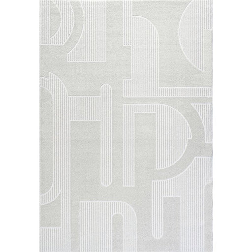 Abstract Geometric Pattern Luxurious Textured Trentino Rug (41067-6161)-Rugs Direct