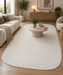 Contemporary Curved Line Textured Trentino Trapezoid Shape Rug Size: 160 x 230cm (41077-6161) - Rugs Direct NZ