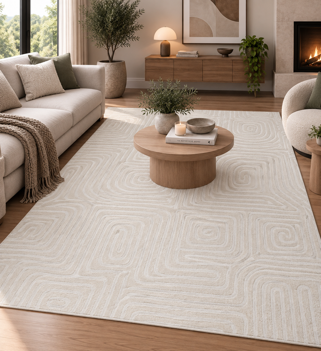 Modern Luxurious Textured Trentino Rug (41084-6161) Size: 160 x 230cm- Rugs Direct NZ