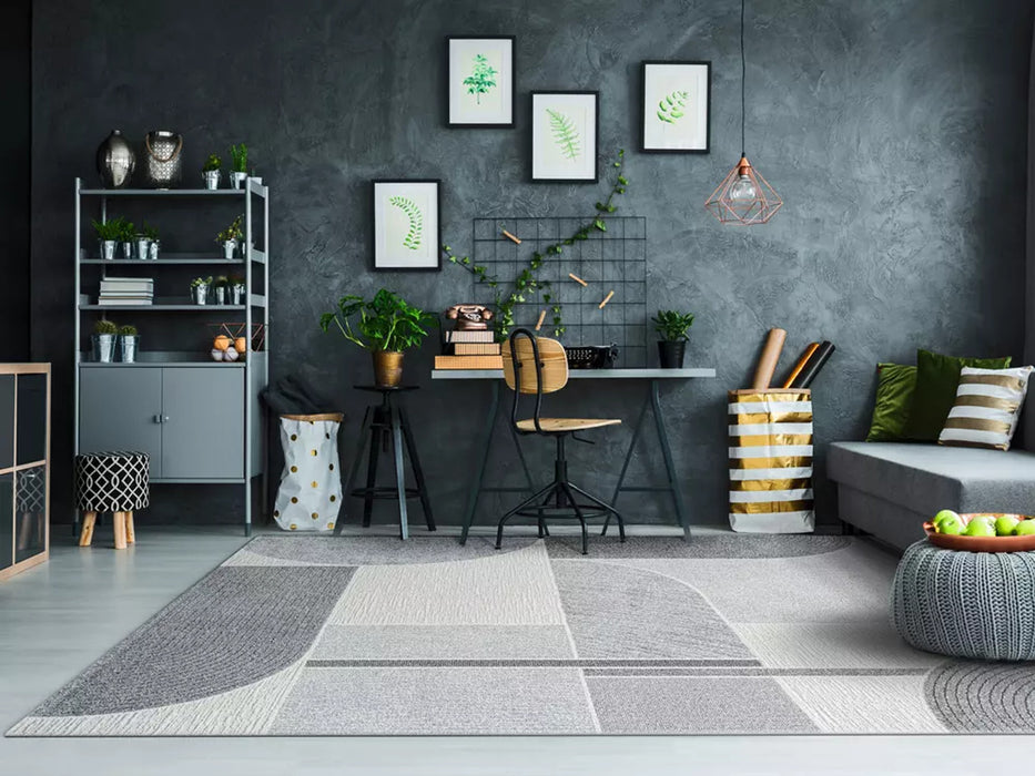 Abstract Geometric Pattern Valentino Rug (46002-6171) Size: 200 x 250cm- Rugs Direct