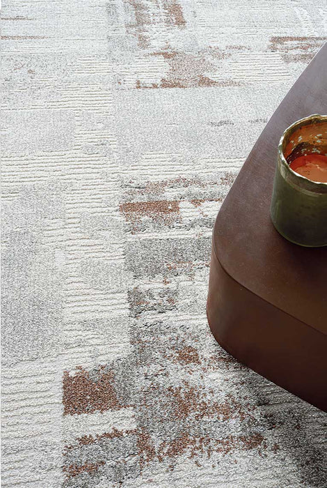 Modern Abstract Design Valentino Round Rug (46024-6111) Size: 160 x 160cm- Rugs Direct