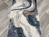 Abstract Marble Swirl Pattern Argentum Hallway Runner Size: 67cm wide x Cut to order- Rugs Direct 