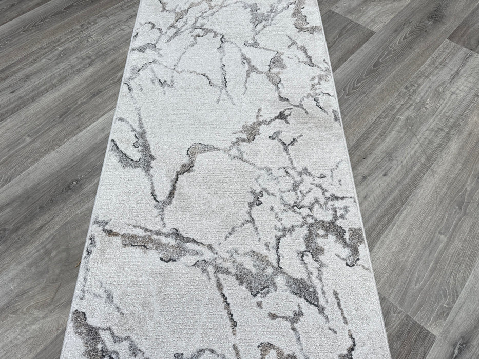 Abstract Design Ivory & Gold Valentino Runner (46001-6191) 67cm Wide x Cut to Order