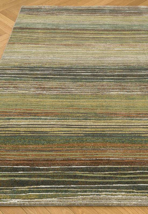 Modern Earthy Stripes Design Argentum Rug- Rugs Direct