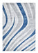 Abstract Metro Graphic Wave Blue & Grey Aroha Rug- Rugs Direct 