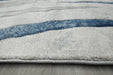 Abstract Metro Graphic Wave Blue & Grey Aroha Rug- Rugs Direct 