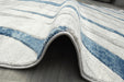 Abstract Metro Graphic Wave Blue & Grey Aroha Rug- Rugs Direct 