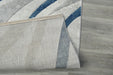 Abstract Metro Graphic Wave Blue & Grey Aroha Rug- Rugs Direct 