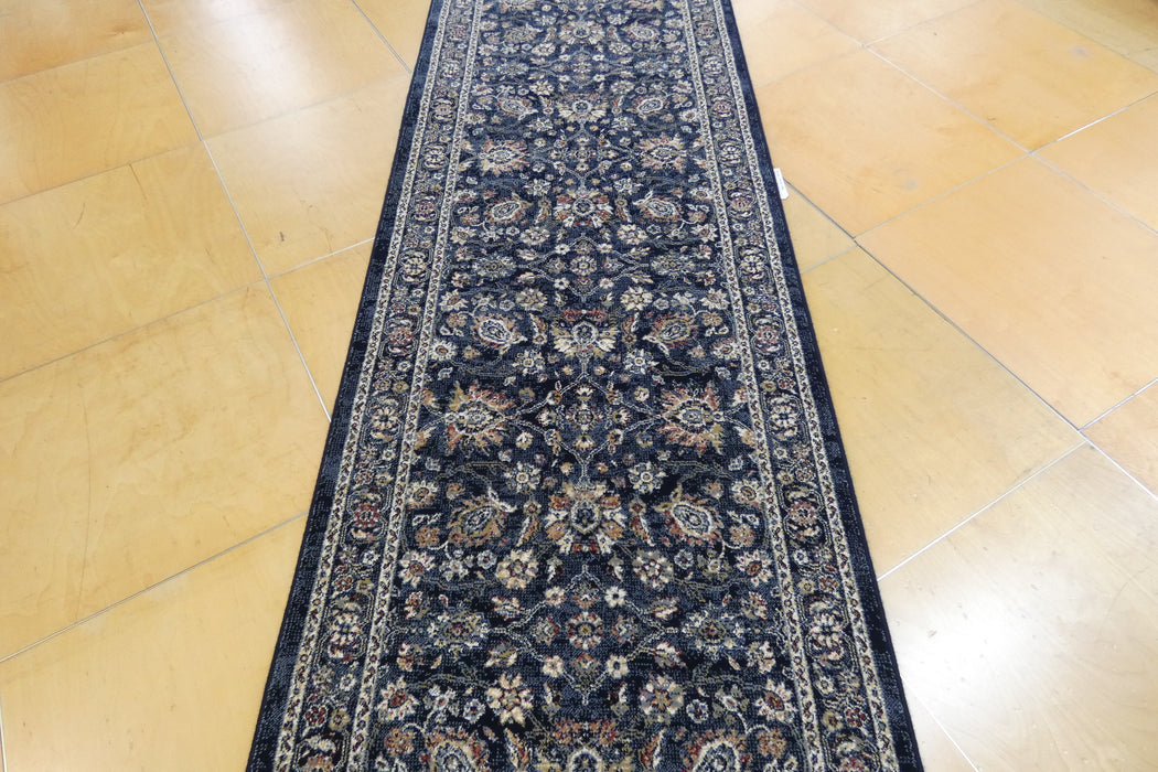 Da Vinci Ornate Traditional Design Hallway Runner 80cm Wide x Cut to Order (57166-3434)- Rugs Direct 