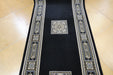 Da Vinci Traditional Black and Gold Medallion Hallway Runner 80cm Wide x Cut to Order (57801-3233)- Rugs Direct 