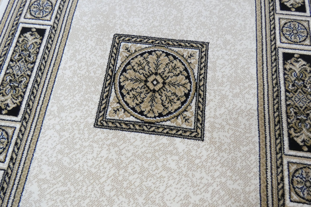 Da Vinci Traditional Medallion Border Hallway Runner 80cm Wide x Cut to Order (57801-6223)-Rugs Direct 