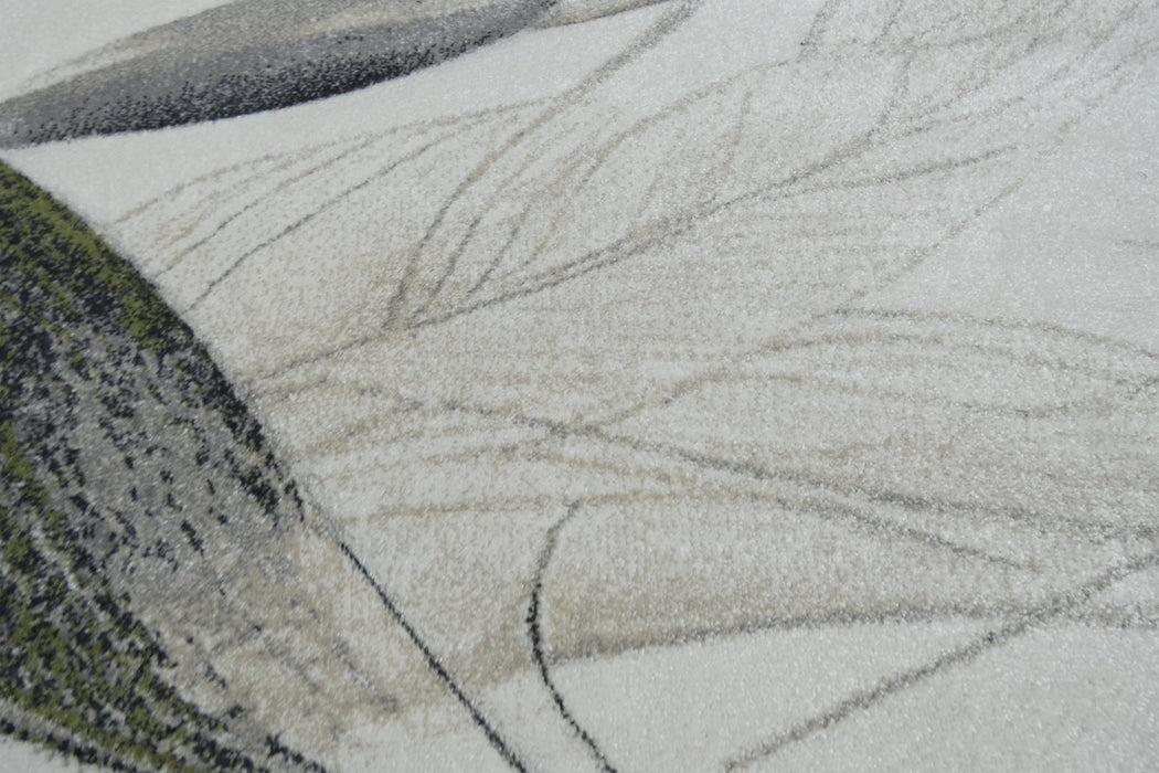 Willow Leaf Modern Botanical Abstract Aroha Rug- Rugs Direct 
