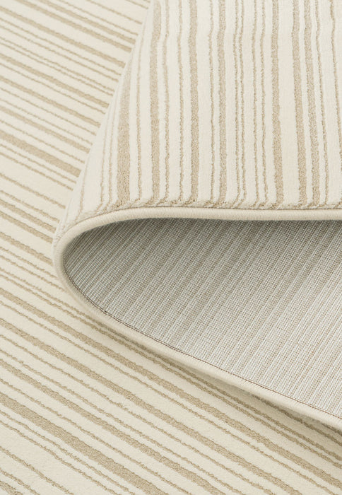 Textured Stripes Neutral Tones Harmony Rug (59012-6565) - Rugs Direct