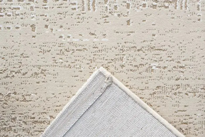 Minimalist Warm Beige Textured Lattice Harmony Rug (59017-9595) - Rugs Direct