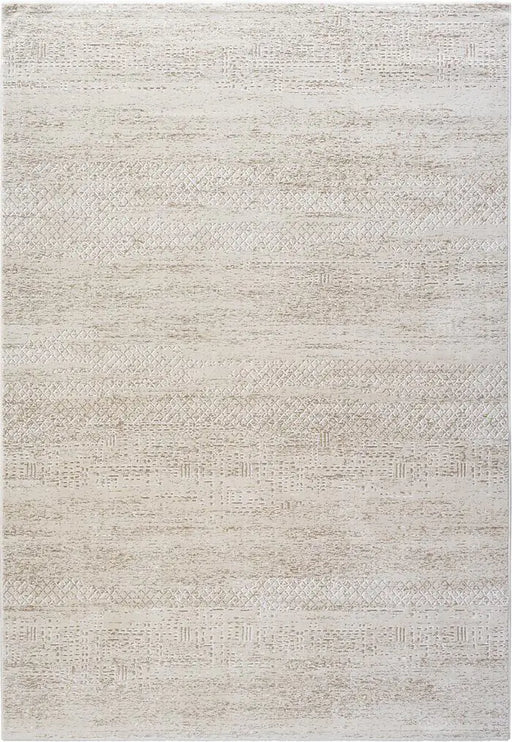 Minimalist Warm Beige Textured Lattice Harmony Rug (59017-9595) - Rugs Direct