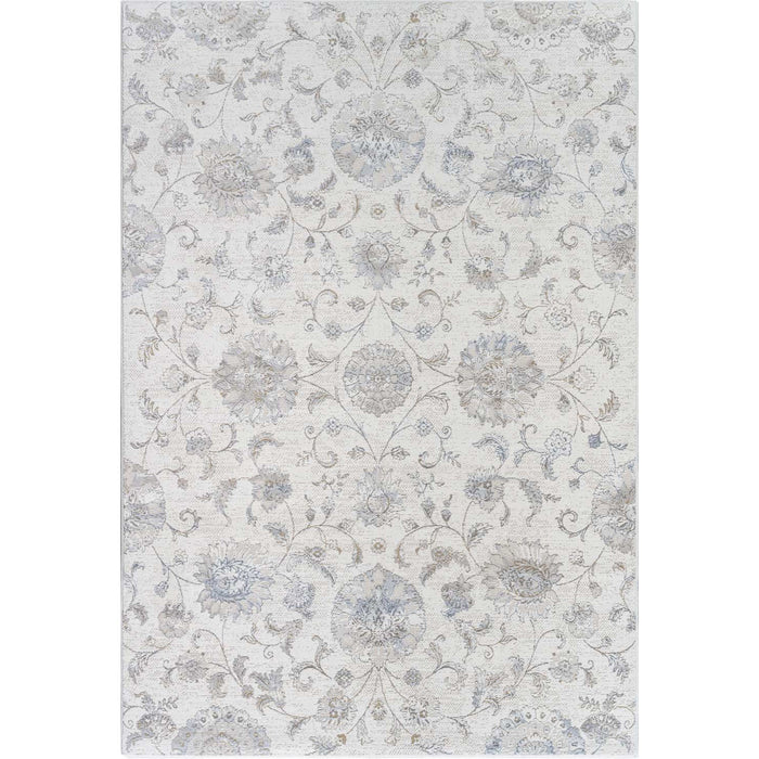Vintage Floral Transitional Cream & Soft Blue Harmony Rug - Rugs Direct