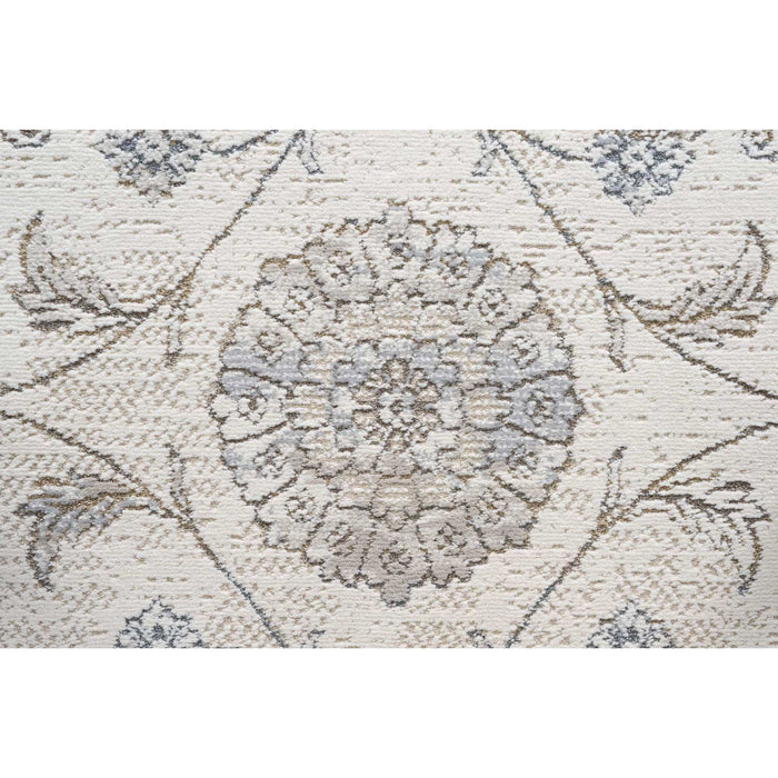 Vintage Floral Transitional Cream & Soft Blue Harmony Rug - Rugs Direct