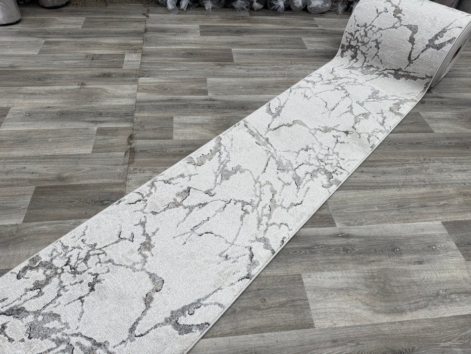 Abstract Design Ivory & Gold Valentino Runner (46001-6191) 67cm Wide x Cut to Order