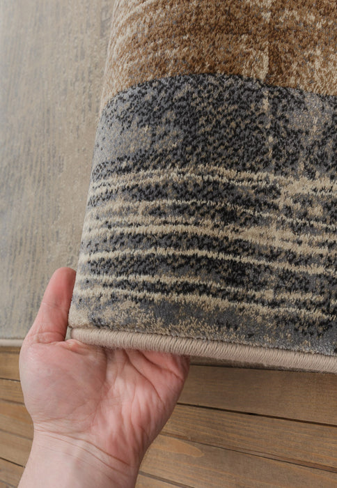 Abstract Earth Tone Argentum Rug (63019-9353)