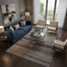 Nordic Charcoal & Earthy Brown Abstract Stripe Argentum Rug (63026-7248) - Rugs Direct