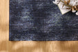 Modern Midnight Navy & Slate Blue Ombre Abstract Argentum Rug (63029-4656) - Rugs Direct