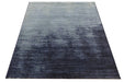 Modern Midnight Navy & Slate Blue Ombre Abstract Argentum Rug (63029-4656) - Rugs Direct