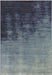 Modern Midnight Navy & Slate Blue Ombre Abstract Argentum Rug (63029-4656) - Rugs Direct