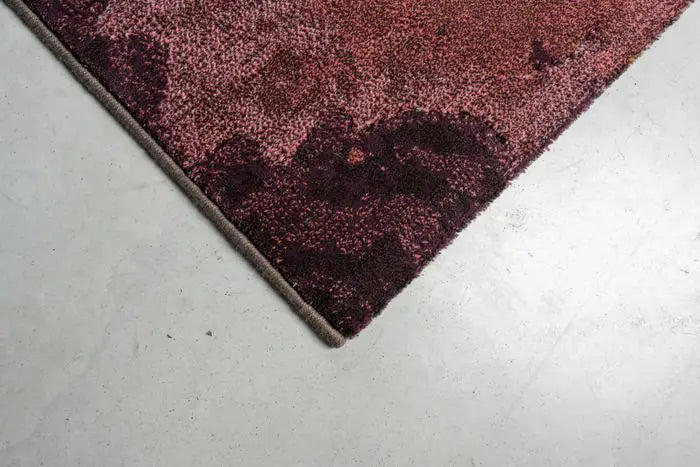 Merlot Stone Abstract Tonal Argentum Rug Size: 200 x 290cm (63040-1214) - Rugs Direct