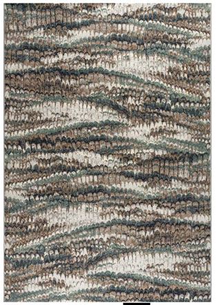 Modern Marbled Teal & Taupe Wave Abstract Argentum Rug Size: 160 x 230cm (63059-6646)