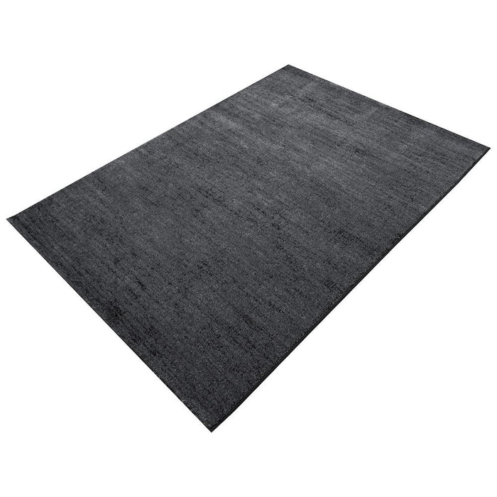 Minimalist Textured Charcoal Mist Argentum Rug Size: 200 x 290cm (63078-3676) - Rugs Direct