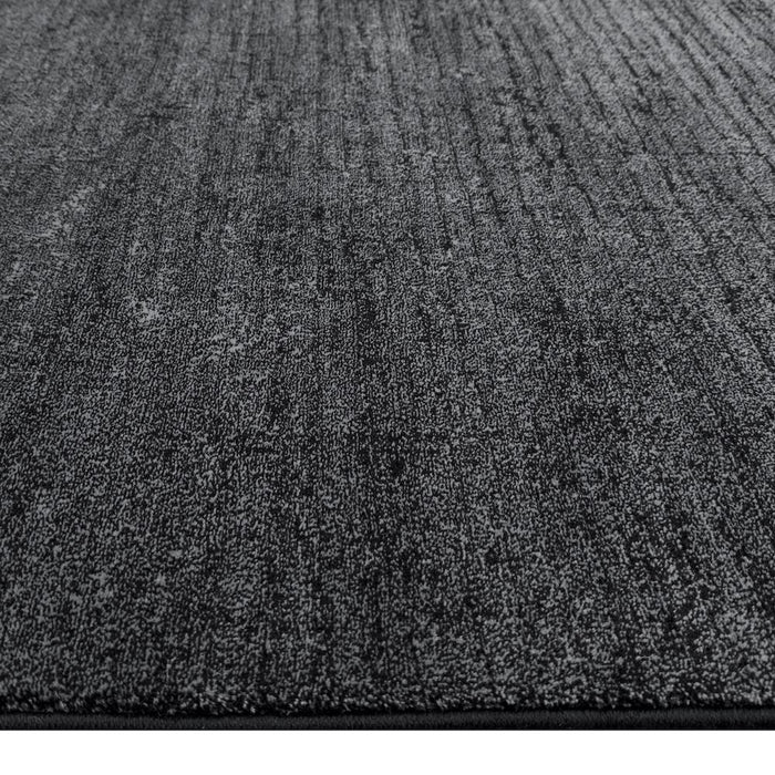 Minimalist Textured Charcoal Mist Argentum Rug Size: 200 x 290cm (63078-3676) - Rugs Direct