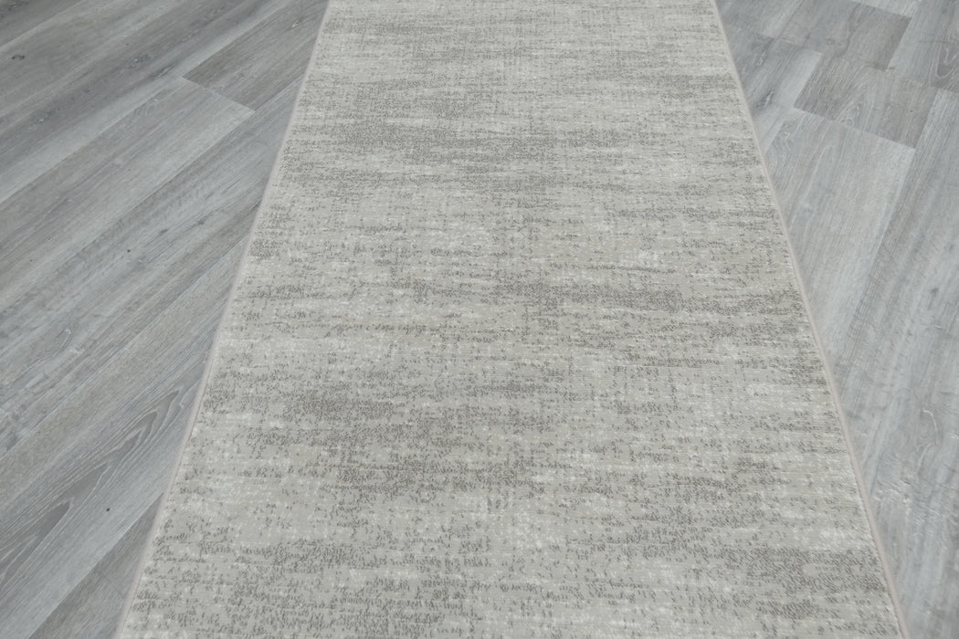 Minimalist Textured Moonlight Beige Argentum Hallway Runner Size: 80cm Wide x Cut to Order (63078-6575)- Rugs Direct 