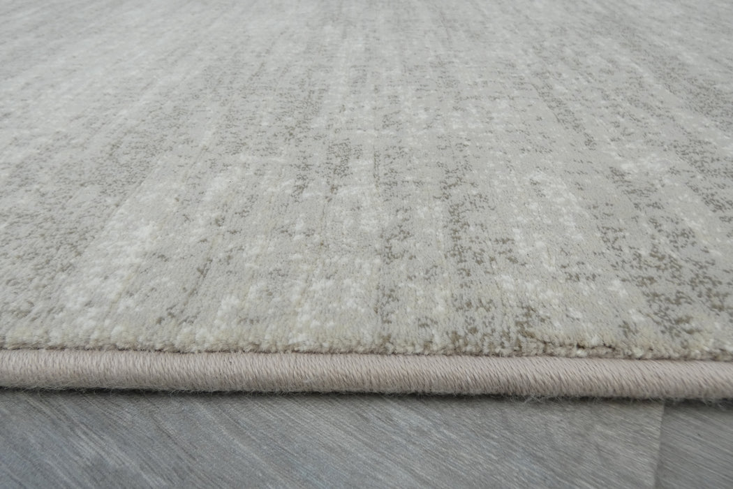 Minimalist Textured Moonlight Beige Argentum Hallway Runner Size: 80cm Wide x Cut to Order (63078-6575)- Rugs Direct 