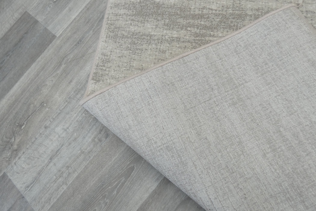 Minimalist Textured Moonlight Beige Argentum Hallway Runner Size: 80cm Wide x Cut to Order (63078-6575)- Rugs Direct 