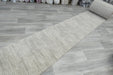 Minimalist Textured Moonlight Beige Argentum Hallway Runner Size: 80cm Wide x Cut to Order (63078-6575)- Rugs Direct 