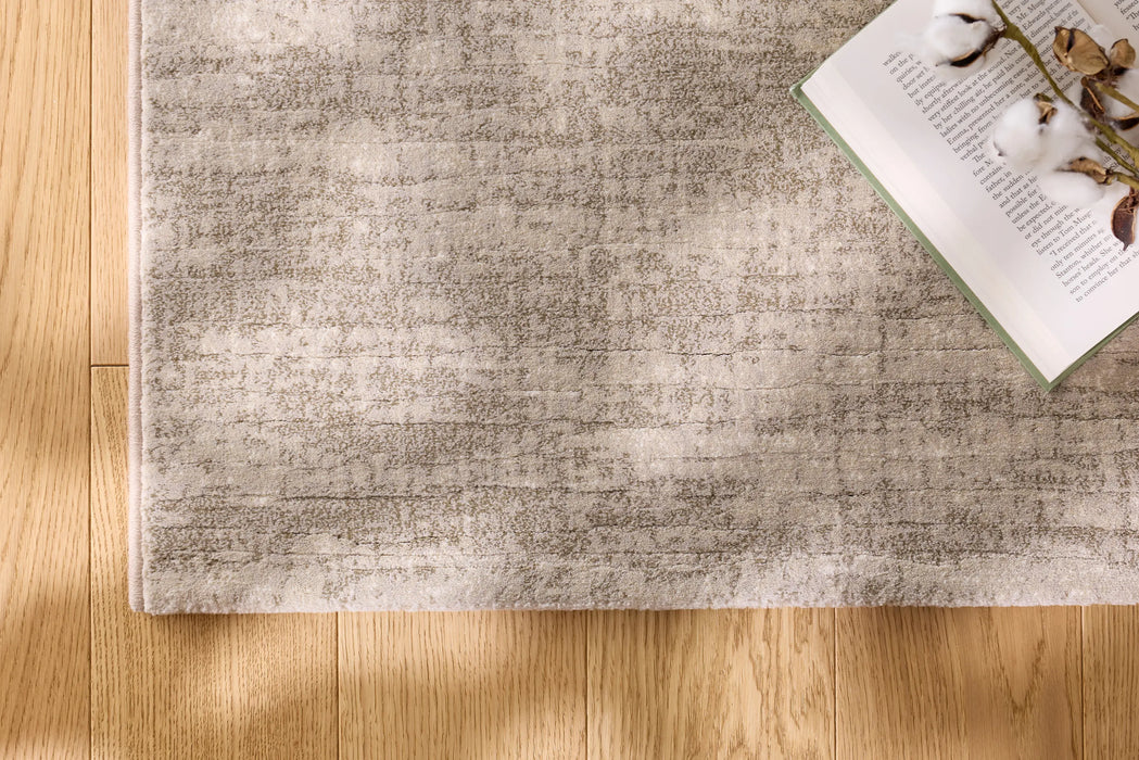 Minimalist Textured Moonlight Beige Argentum Rug Size: 200 x 290cm (63078-6575)- Rugs Direct