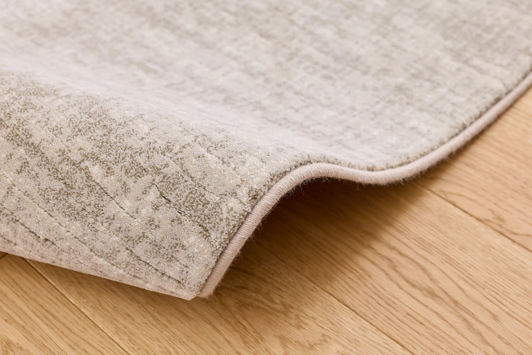 Minimalist Textured Moonlight Beige Argentum Rug Size: 200 x 290cm (63078-6575)- Rugs Direct