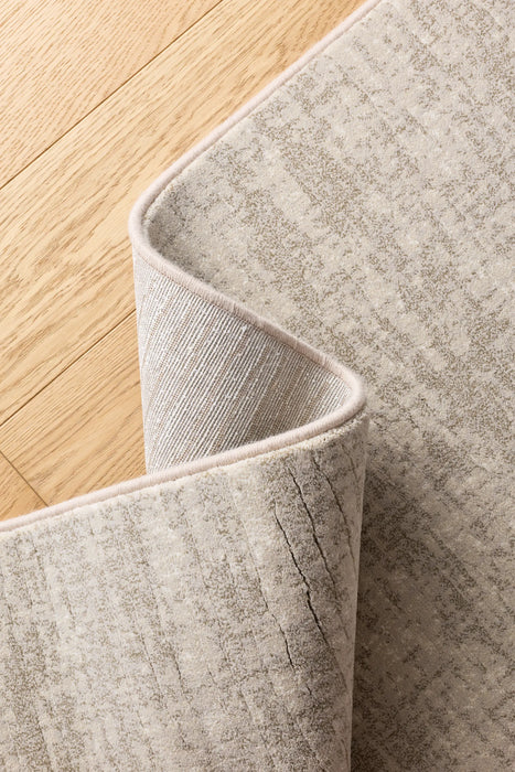 Minimalist Textured Moonlight Beige Argentum Rug Size: 200 x 290cm (63078-6575)- Rugs Direct
