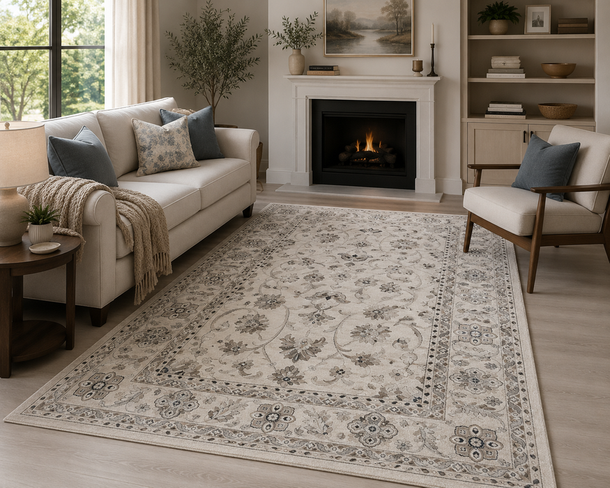 MASTERCRAFT FADED LOOK ARGENTUM RUG- Rugs Direct 