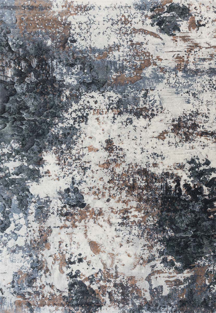 Blue Abstract Design Argentum Rug (63395-7656) — Rugs Direct