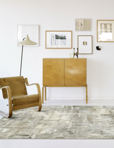 Modern Abstract Textured Argentum Rug (63402-8282) Size: 280 x 380cm - Rugs Direct