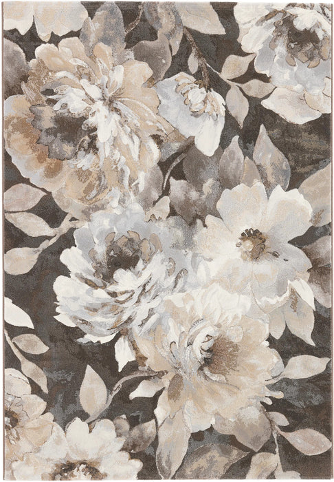 Mastercraft Floral Design Argentum Rug- Rugs Direct