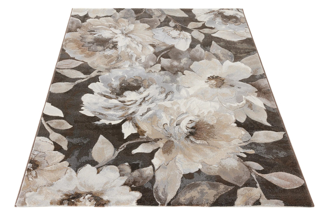 Mastercraft Floral Design Argentum Rug- Rugs Direct