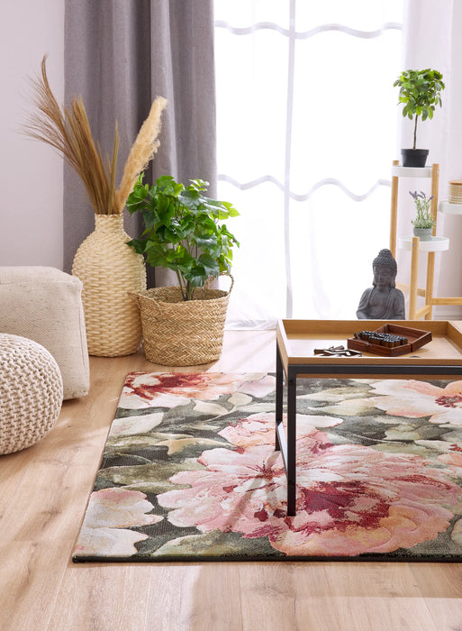 Mastercraft Floral Design Argentum Rug Size: 290 x 200cm-Modern Rug-Rugs Direct