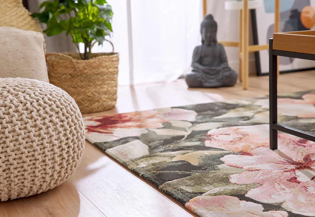 Mastercraft Floral Design Argentum Rug Size: 290 x 200cm-Modern Rug-Rugs Direct