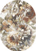 Floral Design Oval Argentum Rug (63421-4248) Size: 200 x290cm- Rugs Direct