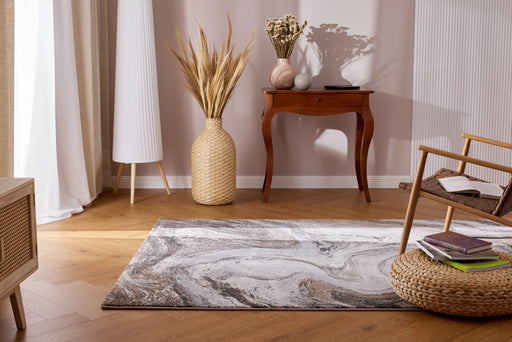 Abstract Sandstone Marble Pattern Argentum Rug (63436-9283) - Rugs Direct