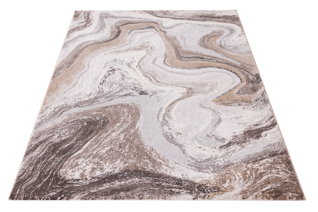 Abstract Sandstone Marble Pattern Argentum Rug (63436-9283) - Rugs Direct